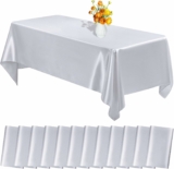 12 Pack Sliver Satin Tablecloth 57 x 108 Inch