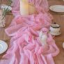 12 Pcs Cheesecloth Table Runner 35×120 Inches