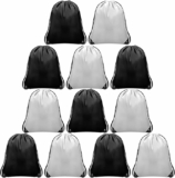 12Pcs Drawstring Backpack Bulk Cinch Bag