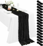 16 Pack Cheesecloth Table Runner 6Ft Boho Gauze Table Runner 35×70 Inch