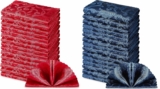 16-Count Wave Scroll Damask Jacquard Satin Napkins, 17″x17″