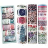 18 Rolls Flowers Washi Tape Set