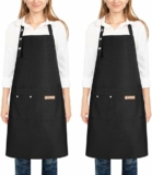 2 Pack Kitchen Cooking Aprons, Adjustable