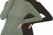 2-Pack Women’s Long Sleeve Turtleneck Shirts