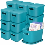 20-Pack Plastic Storage Bins with Lid
