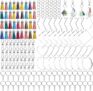 200pcs Acrylic Keychain Blanks with Tassels Kit