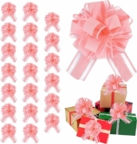 20pcs 7 Inch Pull Bows Pastel Pink Gift Wrap Bows