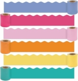 6-Rolls 216ft Colorful Bulletin Board Borders Decorations