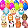 24-Pcs Prefilled Easter Eggs with Animal Squeeze Toys