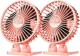 2-Pack USB Desk Fan w/ 3 Speed Rotation