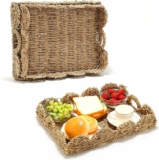 2-Pack Scalloped Basket Serving Tray with Built-in Handles