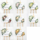 Set of 2 Floral Welcome Sign Centerpieces