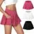 3 Pack Women’s Crossover Tennis Pleated Skorts with Pockets