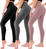 3 Pack Leggings for Women-No See-Through High Waisted Tummy Control Yoga Pant, 2XL