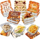 30 Thanksgiving Foil Food Containers with Lids