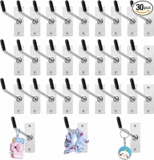 30PCS Coat Hooks Wall Mounted Single Prong Robe Hook