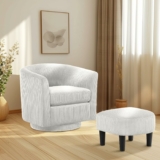 360° Swivel Accent Chair with Ottoman