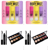 for (2) Juwel Cosmetics Eye Trio + (2) 3-Pack Nutrius Body Mist Add (4) Juwel Cosmetics Eye Trio