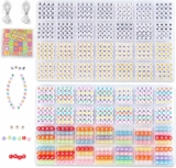 4 Colors 2 Box Alphabet Letter Beads Kit with Gold Spacers & Crystal String – A-Z Charm Beads for Personalized Jewelry Making