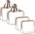 4 Pieces Clear Makeup Bags, Large Cosmetic Toiletry Bag, PVC Tote With Zipper Handle