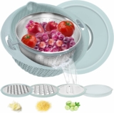 4 in 1 Colander with Mixing Bowl Set with Lid and Slicer