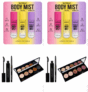 for (2) Juwel Cosmetics Eye Trio + (2) 3-Pack Nutrius Body Mist Add (4) Juwel Cosmetics Eye Trio