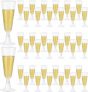 40 Pack Clear Plastic Champagne Flutes 5.5 Oz