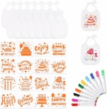 42Pcs DIY Unisex Baby Bib Set Decorating Kit