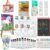 48-Pc Super Value Acrylic Paint Set (12 Acrylic Paints, 12 Markers, 10 Paint Brushes, 6 Animals Canvas, Wood Easel, Writing Tablet, Painting Pad, Plastic Palette)