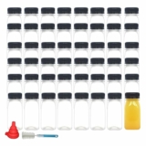 48pcs 4oz Small Plastic Juice Bottles with Caps