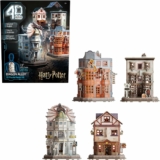 Harry Potter Diagon Alley 3D Puzzle Model Kit, 4 Buildings, 287 Pcs