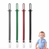 4-Pack Silicone Pacifier Clip Holder