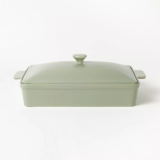 4qt Stoneware Rectangle Baking Dish with Lid Sage Green – Figmint