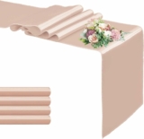 5-Pack Satin Table Runner Rose Gold 12 x 108 Inch