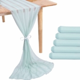 5 Packs 30 x 120 Inches Chiffon Table Runner 10ft