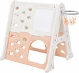 5-in-1 Toddler Climber Basketball Hoop Set