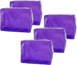 5-Pack Clear Travel Cosmetic Bags