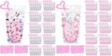 50-Pcs Clear Drink Pouches with Heart Straws and Zipper