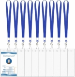 50 Set Clear ID Badge Holder with Lanyard