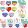 56-Pack Prefilled Valentines Day Pop Fidget & Cards Set