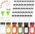 56pcs 4oz Pcs Juice Bottles, Juice Bottle with Caps Reusable Empty Clear Bottles with Label, Funnel, Brush