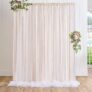 5ft×10ft Champagne Tulle Backdrop Curtain