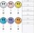 6 Pack Smiley Face Badge Reel, Retractable Glitter ID Badge Holder with Waterproof Resealable Card Cover