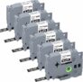 6-Pack TZe-335 Label Tape White on Black Replacement for Brother TZe335 TZ-335 P Touch Label