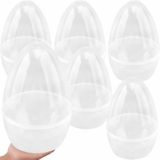 6 Pcs 10 Inch Giant Clear Plastic Easter Eggs Transparent