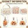 6 Pcs Capybara Bag set w/ Plush Keychain