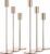 6 Pcs French Gold Taper Candle Holder Candlestick Holders