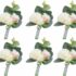 6-Pack Lace Bridal Wedding Boutonniere Wrist Flower