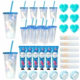 6-Sets 5-Pc Gift Set (Color Changing Cups w/ Lids and Straws, Hand Creams, Lip Balms, Bath Bombs, & Hand Soap)