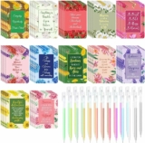 60 Pcs Mini Inspirational Notebooks Bulk with 60 Pcs Colorful Pens
